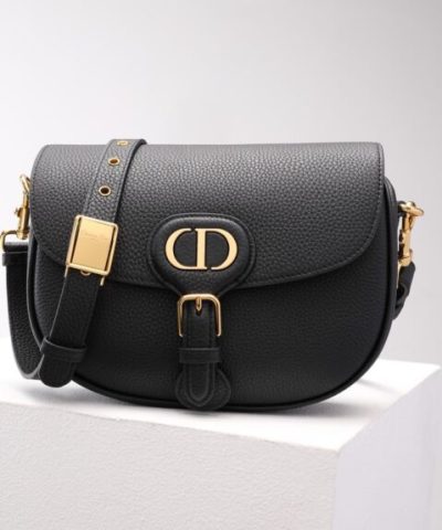 Fake Dior Bobby Black Grained - high-end replica designer purse