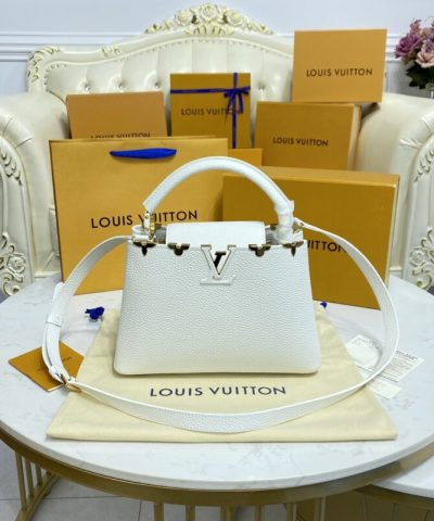 Replica Loius Vuitton Capucines White - top-grade luxury bag dupe