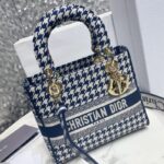 Replica Lady Dior Medium D – Lite Houndstooth Canvas - elite factory replica handbag