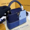 Fake Loius Vuitton Capucines Denim - designer handbag clone