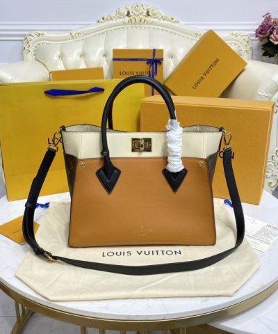 Fake Louis Vuitton On My Side 3 Brown - top-grade luxury bag dupe