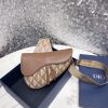 Fake Dior Saddle Bag Brown Triangle - affordable luxury replica bag