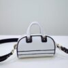 Replica Dior Vibe Zip Bowling Bag White - 1:1 premium replica handbag