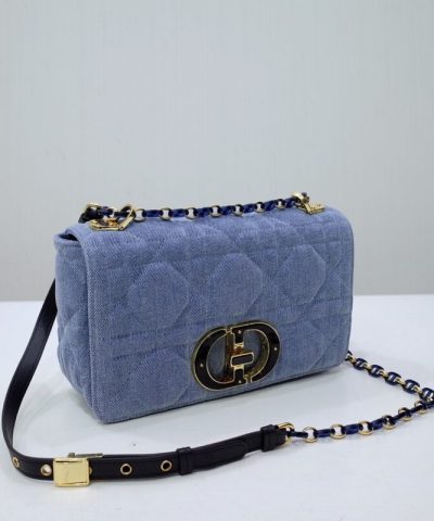 Fake Dior Caro Bag Denim Blue - elite factory replica handbag