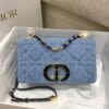 Fake Dior Caro Bag Denim Blue - high-end replica designer purse