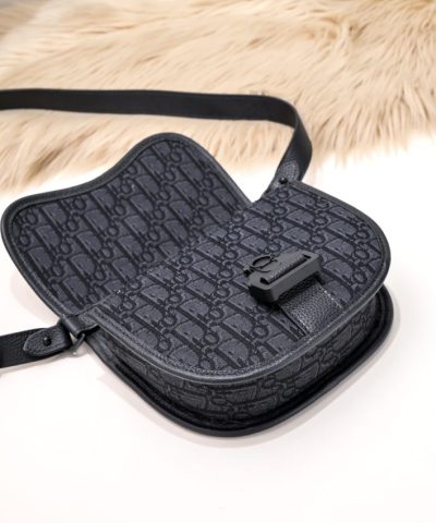 Replica Dior Mini Gallop Bag With Strap Black Canvas - best quality fake designer bag