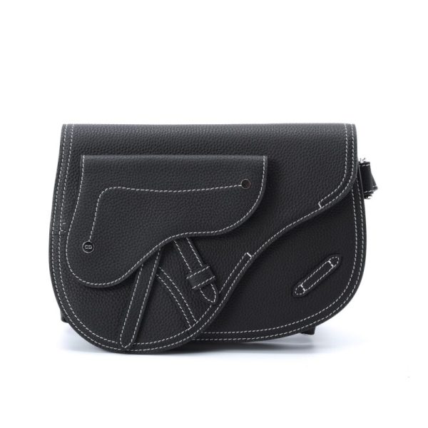 Replica Dior Saddle Shoulder Bag Black - affordable luxury replica bag
