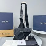 Replica Dior Saddle Bag Oblique Black