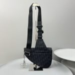 Replica Dior Saddle Bag Oblique Black