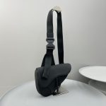 Replica Dior Saddle Bag Full Black Calfskin