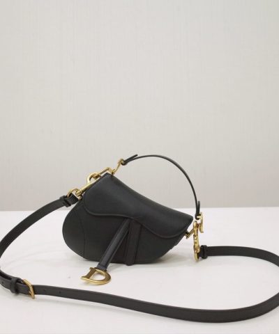 Replica Dior Saddle Bag Small Black - designer handbag clone