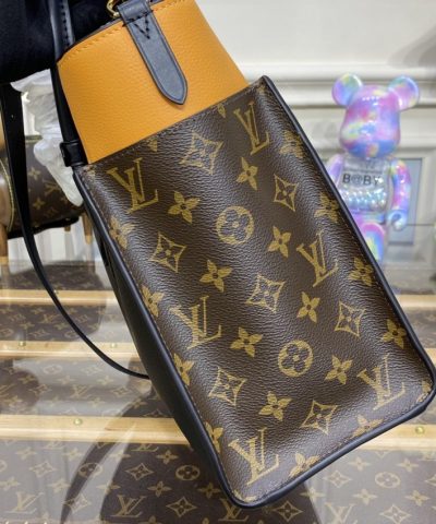 Fake Louis Vuitton On My Side Black – Brown - designer handbag clone