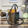 Fake Louis Vuitton On My Side Black – Brown - premium superclone handbag