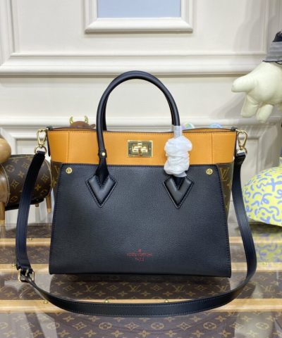 Fake Louis Vuitton On My Side Black – Brown - high-quality designer bag dupe