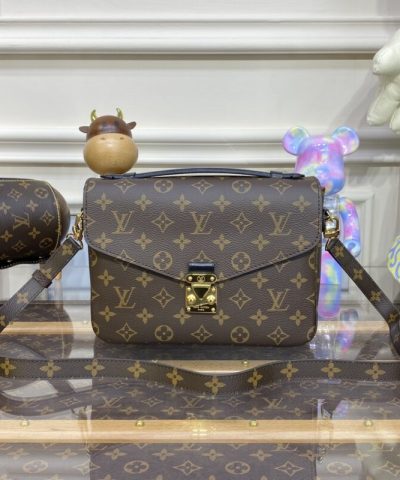 Fake Louis Vuitton Pochette Metis Shoulder Bag Brown - ultra-realistic fake purse