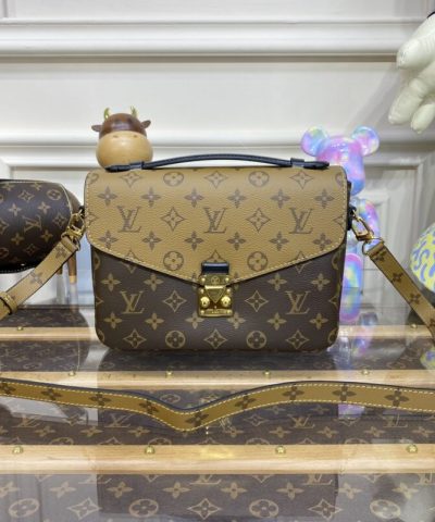 Replica Louis Vuitton Pochette Metis Brown Canvas - high-end replica designer purse