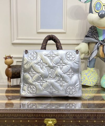 Fake LV Onthego Silver Soft - high-end replica designer purse