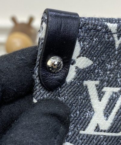 Replica LV Onthego Black Denim - top-grade luxury bag dupe