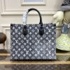 Replica LV Onthego Black Denim - premium superclone handbag
