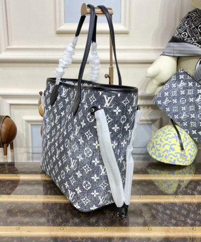 Fake Louis Vuitton Neverfull MM Denim - premium superclone handbag