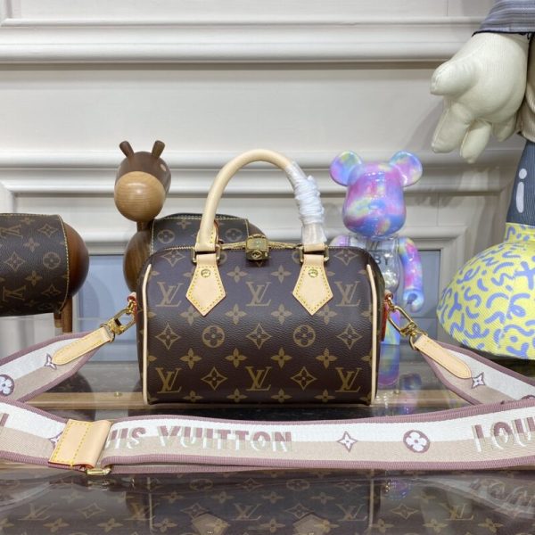 Replica Louis Vuitton Speedy Bandouliere 20 Brown - top-grade luxury bag dupe