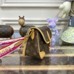 Replica Louis Vuitton Nano Diane Satchel Pink Strap