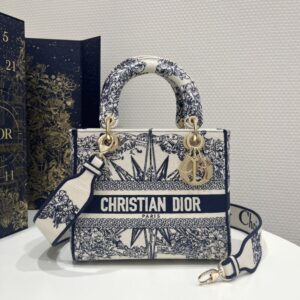 Replica Lady Dior D – Lite Blue Star - high-end replica designer purse