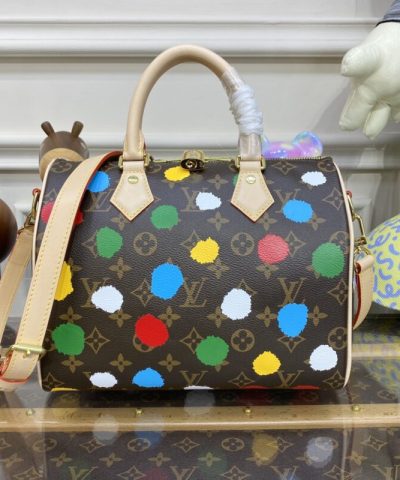 Fake Louis Vuitton Speedy Bandouliere 25 Yayoi Kusama - high-end replica designer purse
