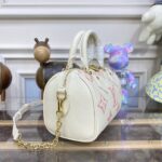Replica Louis Vuitton Speedy Bandouliere 20 White Pink - top-grade luxury bag dupe