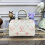 Replica Louis Vuitton Speedy Bandouliere 20 White Pink - high-end replica designer purse