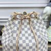 Fake Louis Vuitton Noe Bucket White Grid MM - 1:1 premium replica handbag