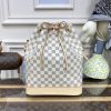 Fake Louis Vuitton Noe Bucket White Grid MM - ultra-realistic fake purse