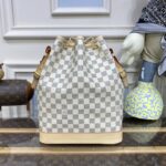 Replica Louis Vuitton Noe Bucket White Grid MM
