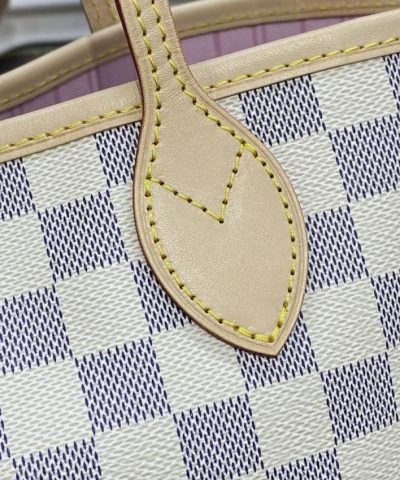 Fake Louis Vuitton Neverfull MM White Grid - high-end replica designer purse