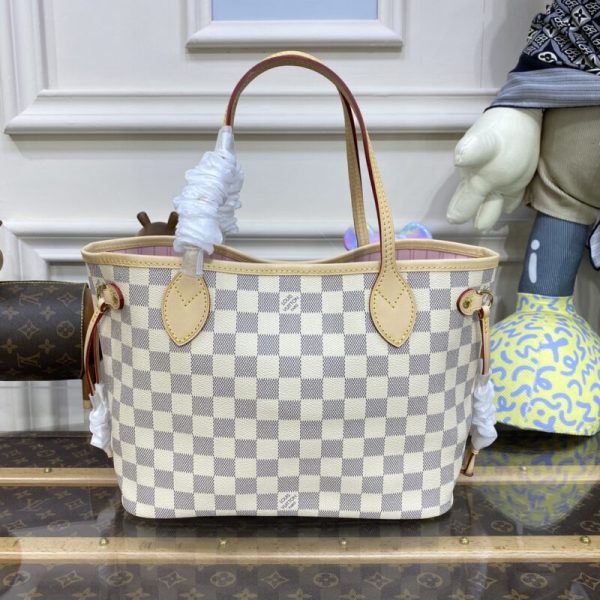 Replica Louis Vuitton Neverfull MM White Grid