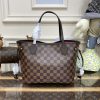 Replica Louis Vuitton Neverfull MM Grid Red Inside - top-grade luxury bag dupe
