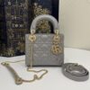 Fake Lady Dior Mini Grey Sillver - top-grade luxury bag dupe