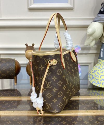 Fake Louis Vuitton Neverfull MM Brown Classic - designer handbag clone