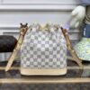 Fake Louis Vuitton Noe Bucket White Grid - top-grade luxury bag dupe