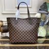 Fake Louis Vuitton Neverfull MM Grid Pink Inside - high-quality designer bag dupe