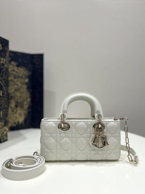 Fake Dior Lady D – Joy Bag White - premium superclone handbag