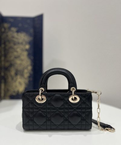 Fake Dior Lady D – Joy Mini Bag Black - premium superclone handbag