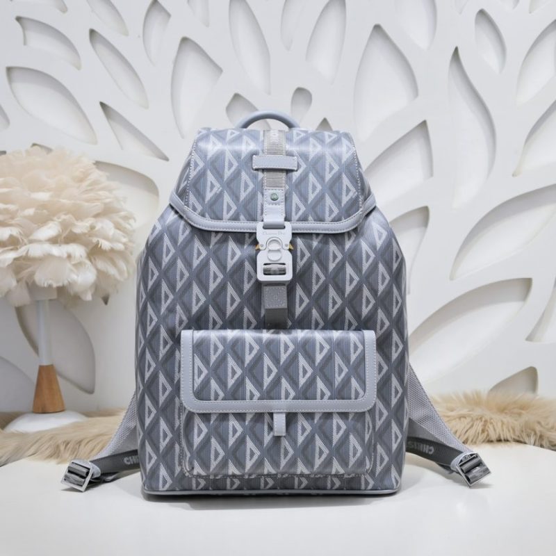 Fake Dior Hit The Road Backpack Diamond Grey - designer handbag clone