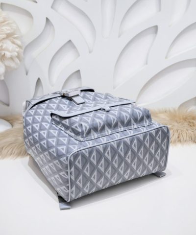 Fake Dior Hit The Road Backpack Diamond Grey - 1:1 premium replica handbag