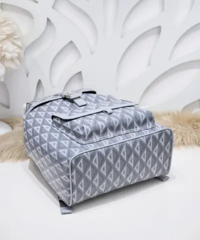 Fake Dior Hit The Road Backpack Diamond Grey - 1:1 premium replica handbag