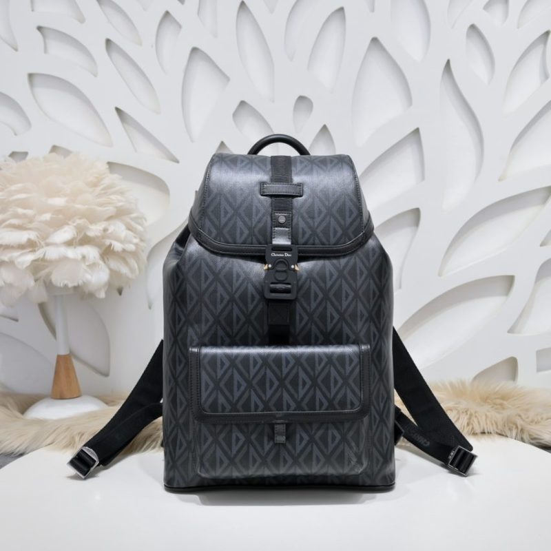 Fake Dior Hit The Road Backpack Diamond Black - top-grade luxury bag dupe