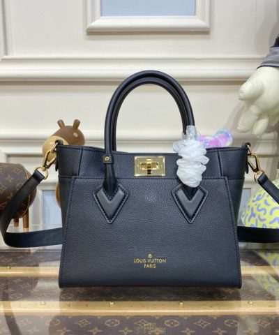Replica Louis Vuitton On My Side PM Full Black - premium superclone handbag