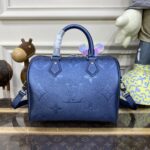 Replica Louis Vuitton Speedy Bandouliere 25 Dark Blue - top-grade luxury bag dupe