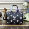 Replica Louis Vuitton Speedy Bandouliere 25 Black – Pink - top-grade luxury bag dupe