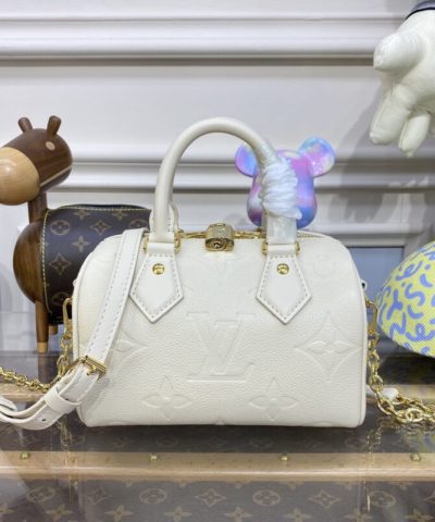 Fake Louis Vuitton Speedy Bandouliere 20 White - best quality fake designer bag